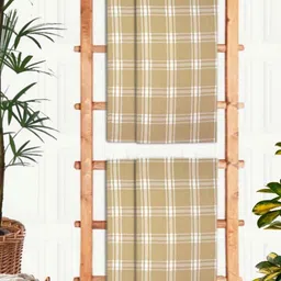 Athom Living Yellow & White 4 Pieces Printed Cotton 210 GSM Bath Towel-picture-54