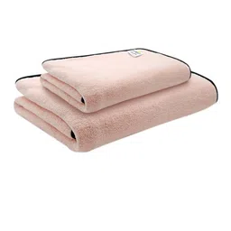 Softspun Microfiber Pink 2 Pieces Towel Set-37