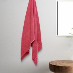 SPACES Unisex Rose Solid Pure Cotton 400 GSM Ultra Absorbency Bath Towels-image-8