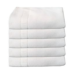 UrbanArts White 5 Pcs Terry Cotton 400 GSM Bath Towels-image-81