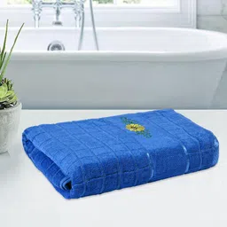 Kuber Industries Blue & Yellow Embroidery Cotton 144 GSM Bath Towel-picture-37