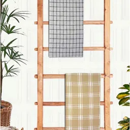 Athom Living Brown & White 2Pieces Printed Cotton 210 GSM Bath Towels-image-59