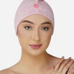 RANGOLI Peach Coloured Bamboo 500 GSM Hair Towel Wrap-image-72