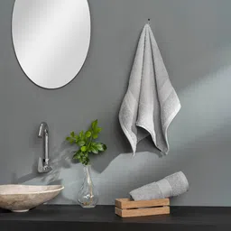 DDecor Set Of 2 Grey Solid 500 GSM Live Beautiful Hand Towels-17