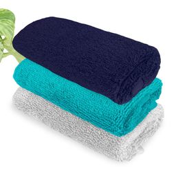 Heelium Blue & Teal 3-Pcs 600 GSM Bamboo Face Towels-picture-14