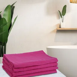BIANCA Magenta 4 Pieces 380 GSM Quick-Dry Pure Cotton Terry Towels-picture-6