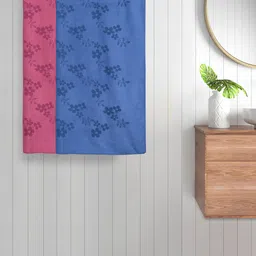 FABINALIV Blue & Pink 2 Pieces Printed 420 GSM Cotton Bath Towels-image-79