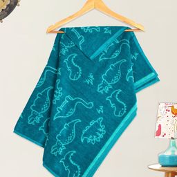MeeMee Unisex Kids Green Printed 200 GSM Bamboo Cotton Bath Towel-30