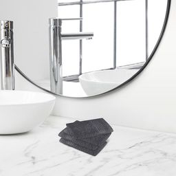 Himeya Charcoal 4 Pieces 320 GSM Cotton Face Towels-image-66