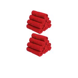 Story@home Set Of 20 Red Solid 450 GSM Pure Cotton Face Towels-14