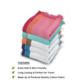 Athom Trendz Multi Set of 5 Cotton Bath Towels image 3