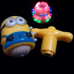 OPINA Kids Minions Magic Spinning Top Toy With Flashing LED Lights & Music-1
