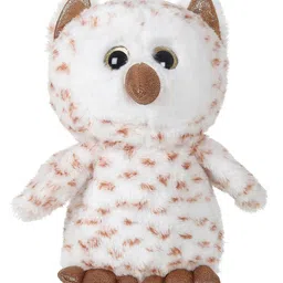 Mirada Infants White & Brown Printed Owl With Glitter Eye Soft Toy-picture-49