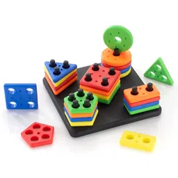 OPINA Kids Geometric Shape Sorter & Stacker Toy-33