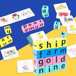 Kidology Unisex Kids Word Matching Block Puzzle Toy image 1