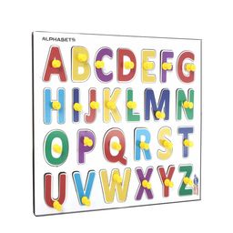 PLANET of Toys Wooden Knob & Peg Alphabet Puzzle Toy Learning and Development Toys image 3