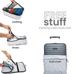 Assembly Set Of 3 Textured 360 Degree Rotation Hard-Sided Trolley Bags 40L, 60L 85L image 4