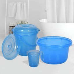 Kuber Industries Blue 6 Pieces Bath Accessories Set-image-34