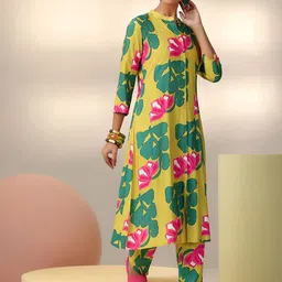 Libas Printed Top & Trousers Co-Ord Set image 1