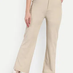 Next One Women Smart Straight Fit High-Rise Easy Wash Corduroy Trousers-picture-57