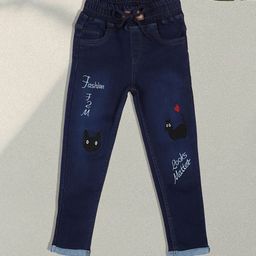 A-Okay Kids Skinny Fit Mid-Rise Applique Clean Look Cotton Denim Jogger-picture-25
