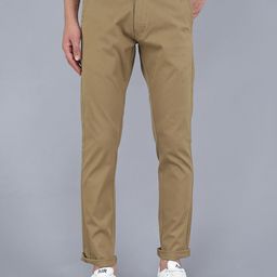 TQS Men Khaki Regular Fit Pure Cotton Trousers-6