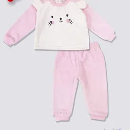 Moms Love Girls Pink Printed T-shirt With Trousers-image-78