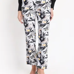 RAREISM Women Floral Printed Tailored Straight Fit High-Rise Trousers-picture-16