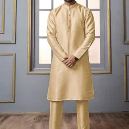 Inddus Woven Design Regular Kurta With Trousers-image-68