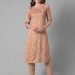 Dollar Missy Floral Embroidered Thread Work Detailed Kurta with Trousers-image-7