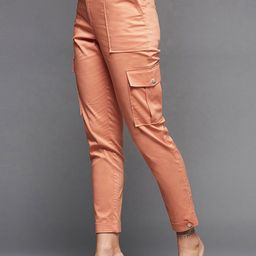 The Roadster Lifestyle Co Solid High Waist Regular Length Trouser-image-53
