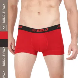 SOLO Pack Of 2 Ergonomic 3D Pouch Stretch Short Trunks SGrip-2-BK-RD-75-picture-18