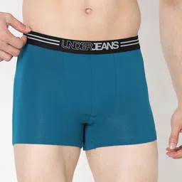 UnderJeans by Spykar Mid Rise Antimicrobial Trunks UJNPTS062TEALBLUE-picture-47
