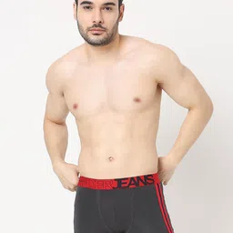 UnderJeans by Spykar Pack of Pack of 2  Outer-Elastic Short Trunks UJNTPTC012NavyGrey image 3