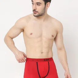 UnderJeans by Spykar Pack of 2 Outer-Elastic Short Trunks UJNTPTC018BLACKRED image 5