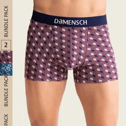 DaMENSCH Men Pack of 2 Deo-Cotton Printed Anti-Bacterial Trunks DAM-NE-CTPT-T-ERR-SHB-picture-20