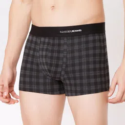 UnderJeans by Spykar Men Pack Of 2 Checked Trunks image 2
