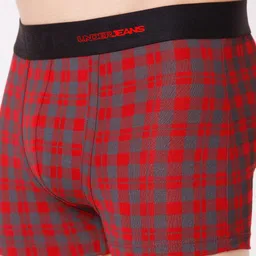 UnderJeans by Spykar Men Pack Of 2 Checked Trunks image 4