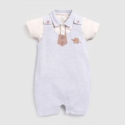 BABY GO Infant Boys Slim Fit Cotton Dungaree With T-Shirt-image-43