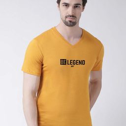 Friskers Typography Printed V-Neck Bio Wash Cotton T-Shirt-image-69