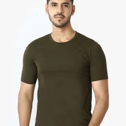 LE BOURGEOIS Men Round Neck Pure Cotton T-shirt-image-67