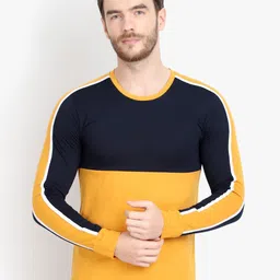 LE BOURGEOIS Men Colourblocked T-shirt-image-72