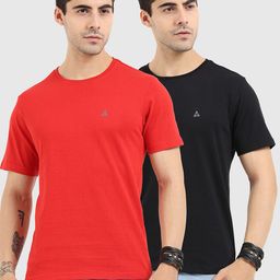 ARDEUR Men Pack Of 2 Solid Round Neck T-shirt-image-41