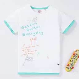 Ed-a-Mamma Boys Typography Printed Cotton T-shirt-image-54
