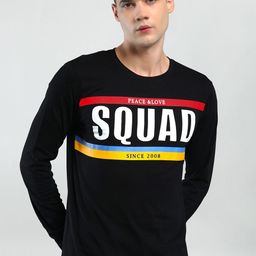 Maniac Men Black Typography Printed Pure Cotton T-shirt-image-87