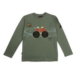 Gini and Jony Boys Olive Green Printed T-shirt-image-11