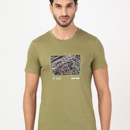 Lee Men Olive Green Slim Fit T-shirt-image-94