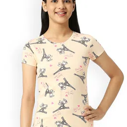 SINI MINI Girls Printed Pure Cotton Lounge Tshirts-image-56