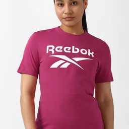 Reebok Brand Logo Printed Slim Fit Training App Pure Cotton T-shirt-picture-39