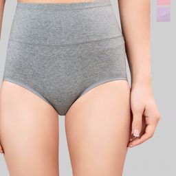 PLUMBURY Pack Of 3 High Waist Cotton Tummy Tucker-image-48